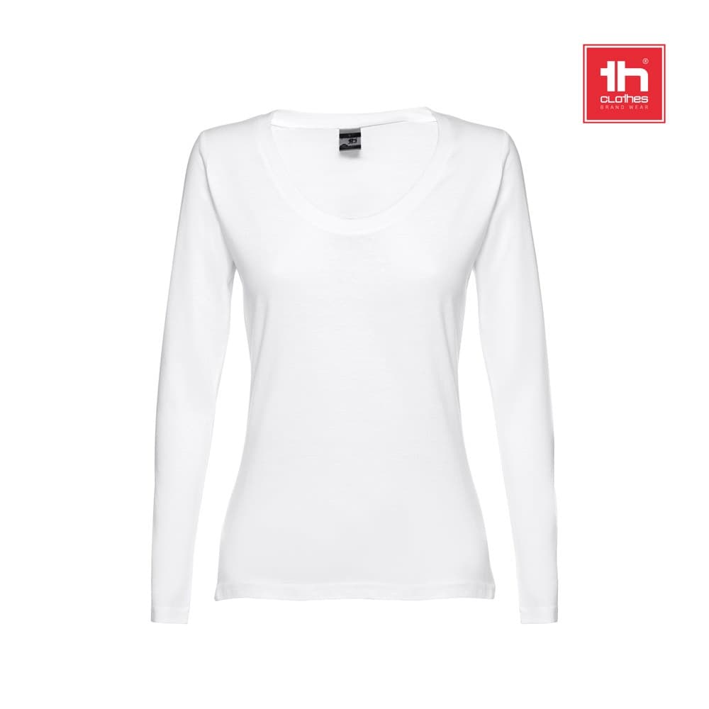 THC BUCHAREST WOMEN WH. T-shirt da donna sfiancata a maniche lunghe - vista 5