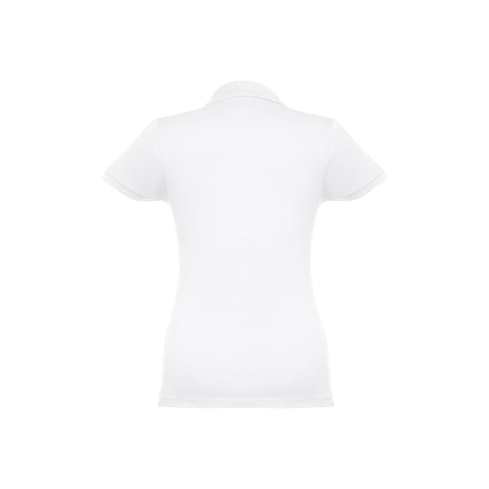 THC EVE WH. Polo da donna a maniche corte con cintura in cotone cardato - vista 3