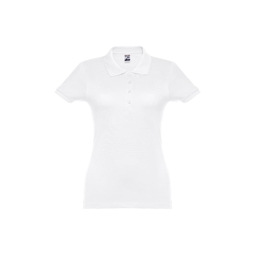THC EVE WH. Polo da donna a maniche corte con cintura in cotone cardato - vista 1