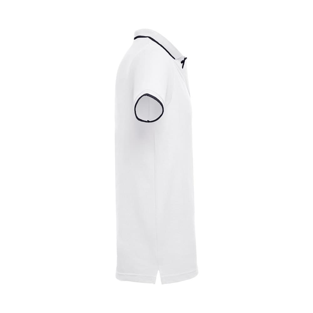 THC ROME WH. Polo da uomo in cotone bicolore. colore bianco - vista 4