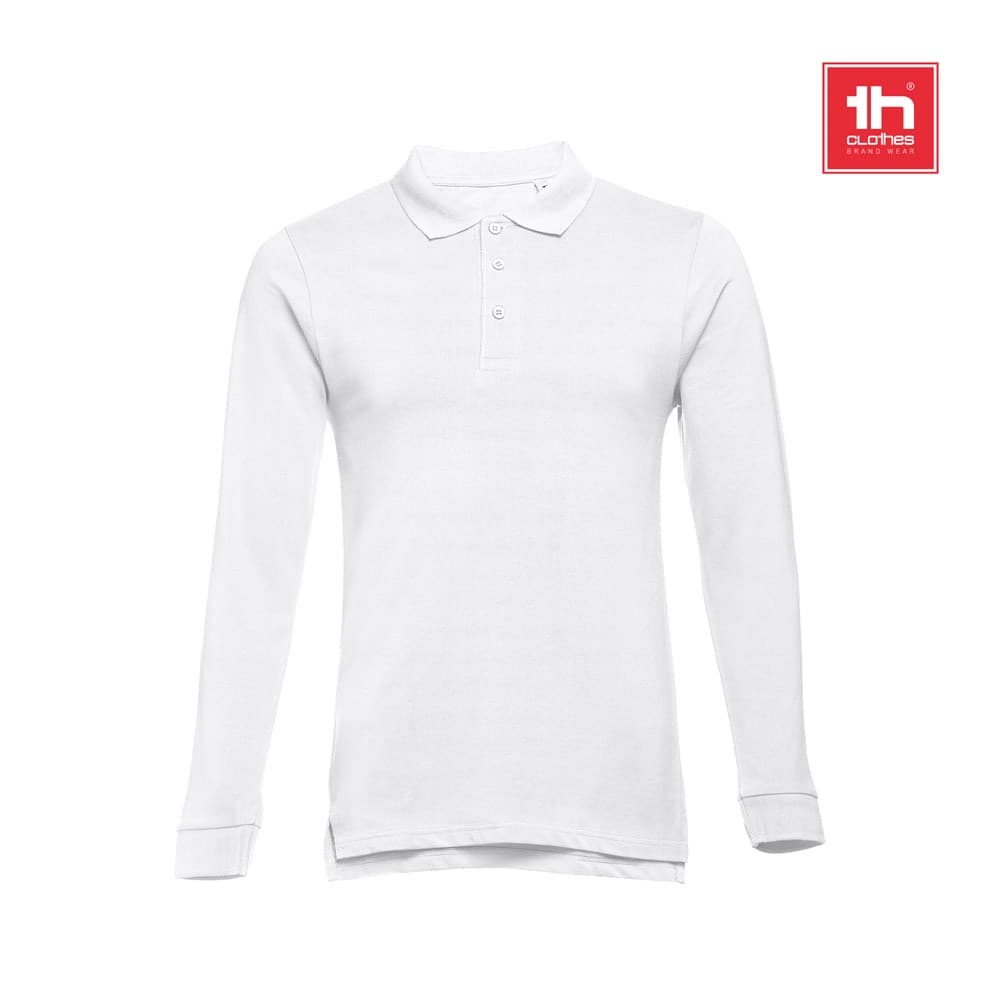 THC BERN WH. Polo da uomo in cotone a maniche lunghe - vista 5