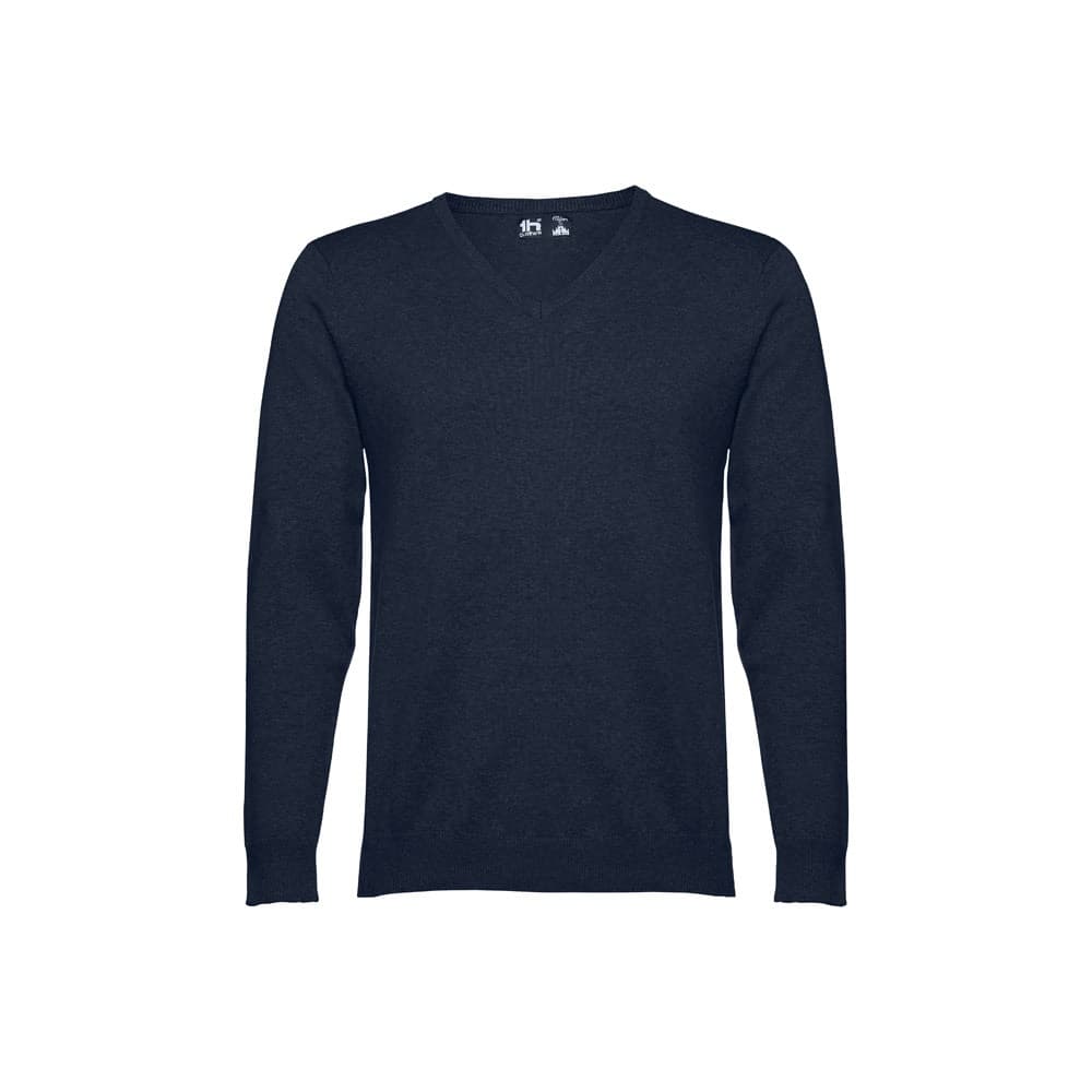 THC MILAN. Pullover da uomo con scollo a V in cotone e poliammide - vista 1