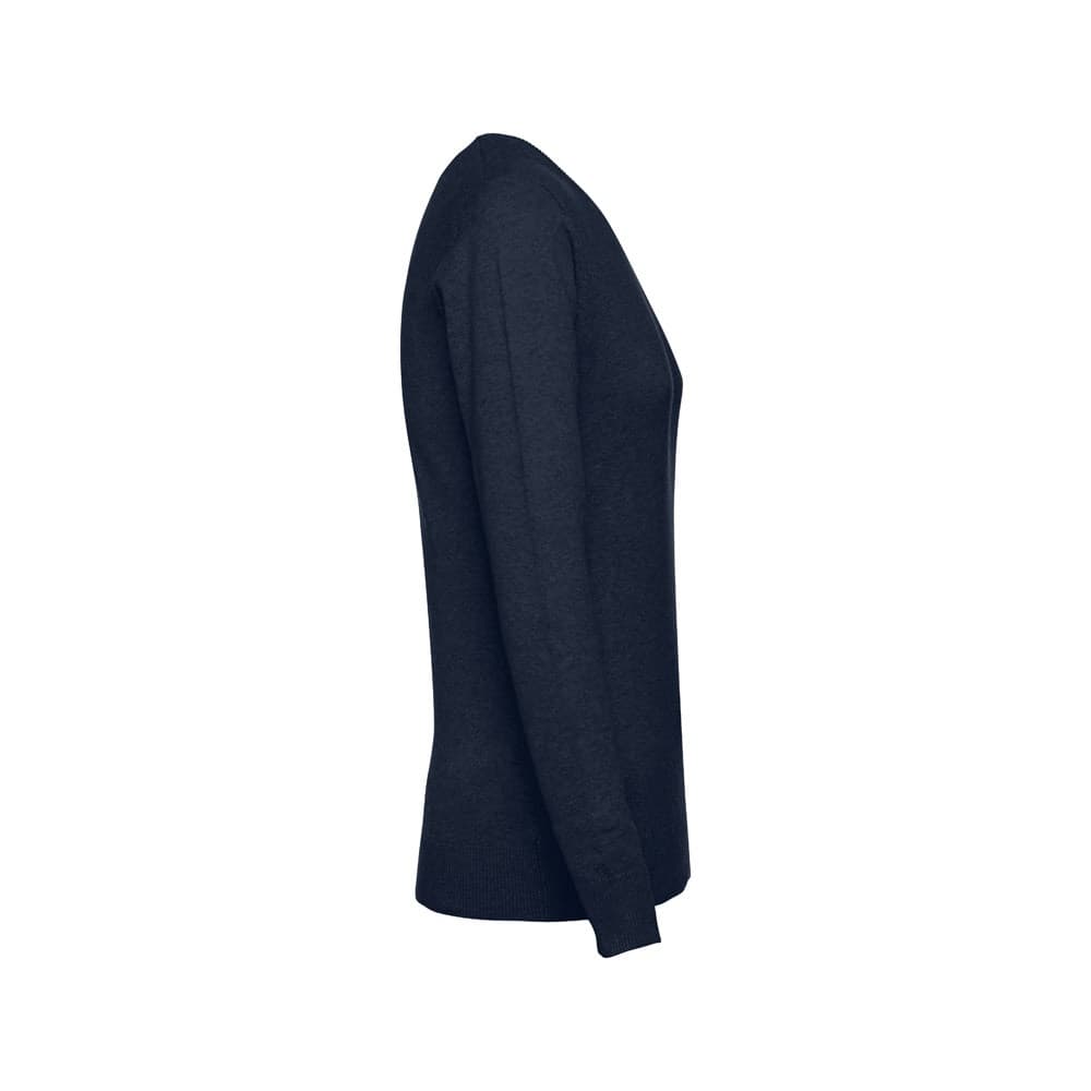 THC MILAN WOMEN. Pullover da donna con scollo a V in cotone e poliammide - vista 3