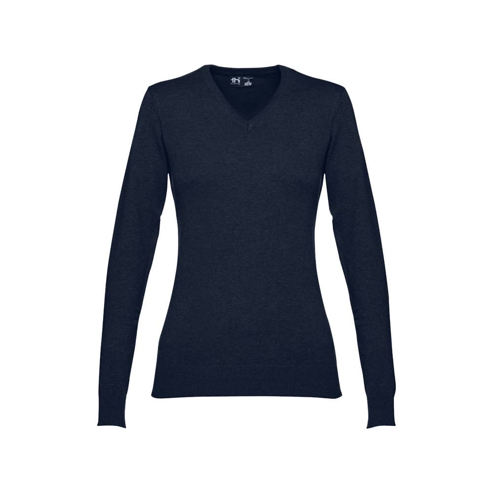 THC MILAN WOMEN. Pullover da donna con scollo a V in cotone e poliammide - vista 1