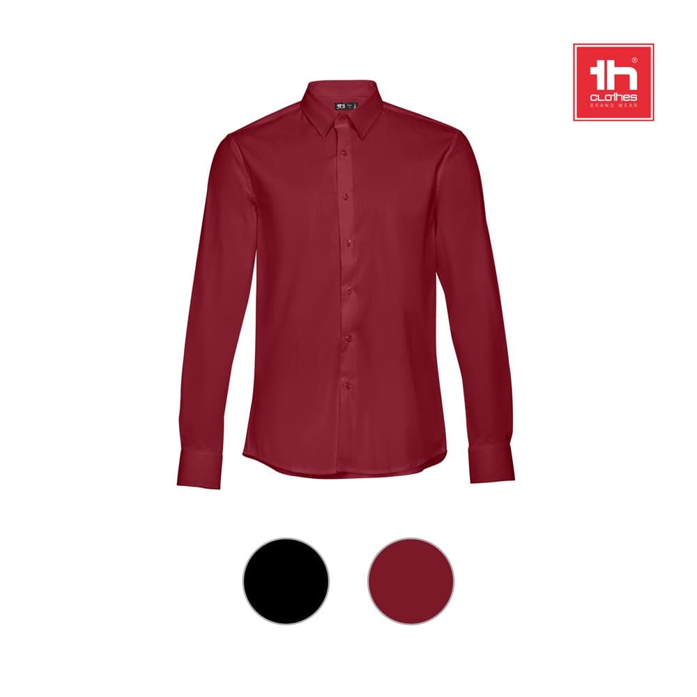 THC PARIS. Camicia da uomo in popeline a maniche lunghe - vista 4