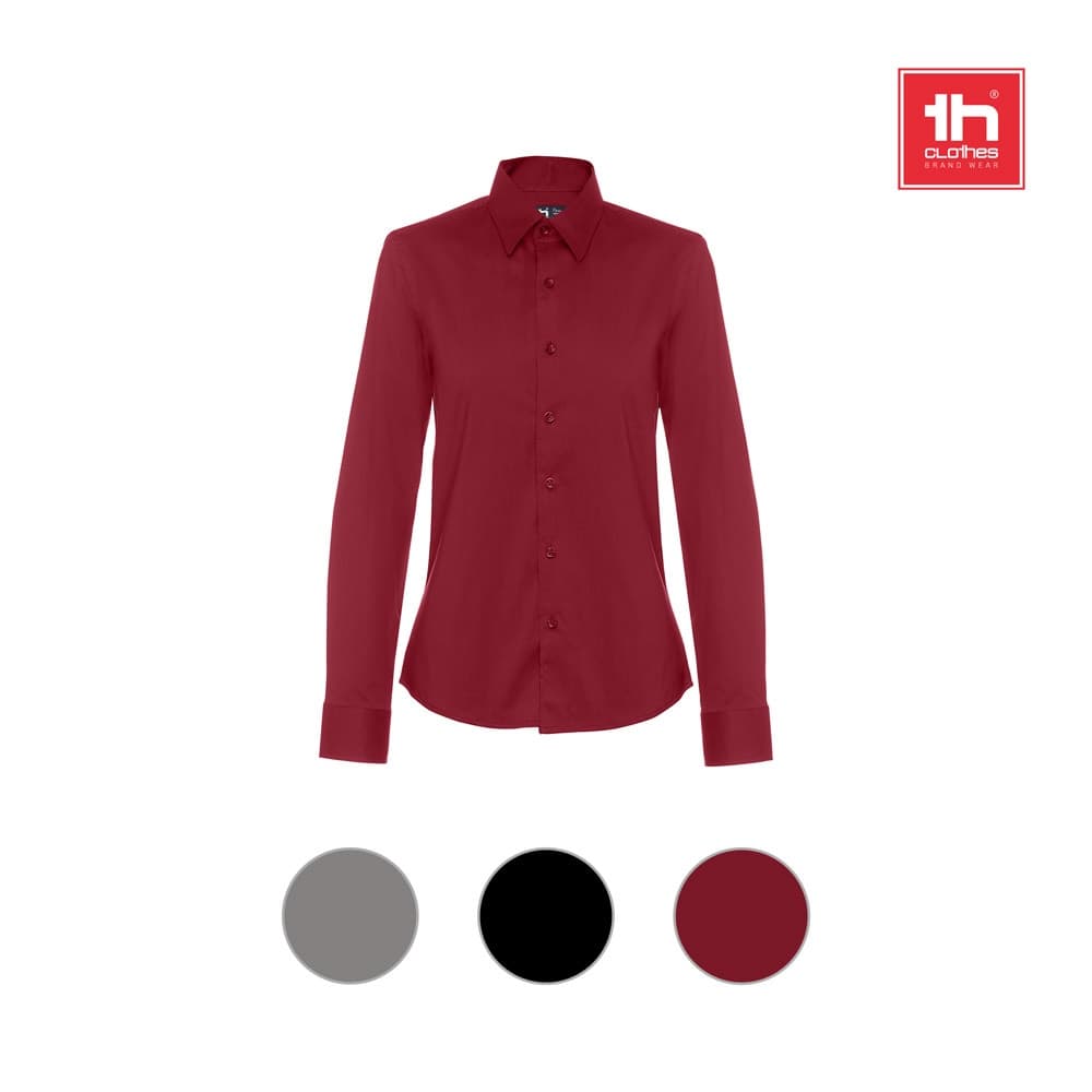 THC PARIS WOMEN. Camicia in popeline a maniche lunghe da donna - vista 4