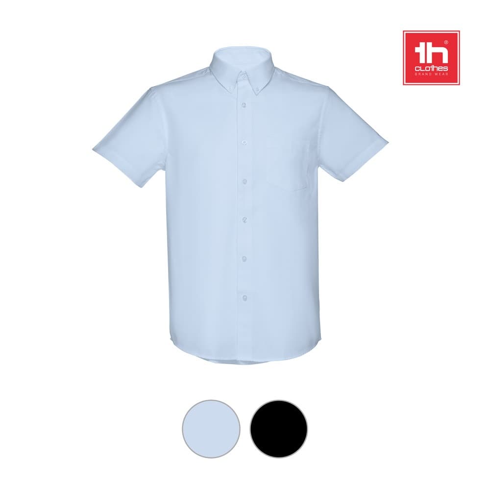 THC LONDON. Camicia oxford da uomo a maniche corte - vista 4