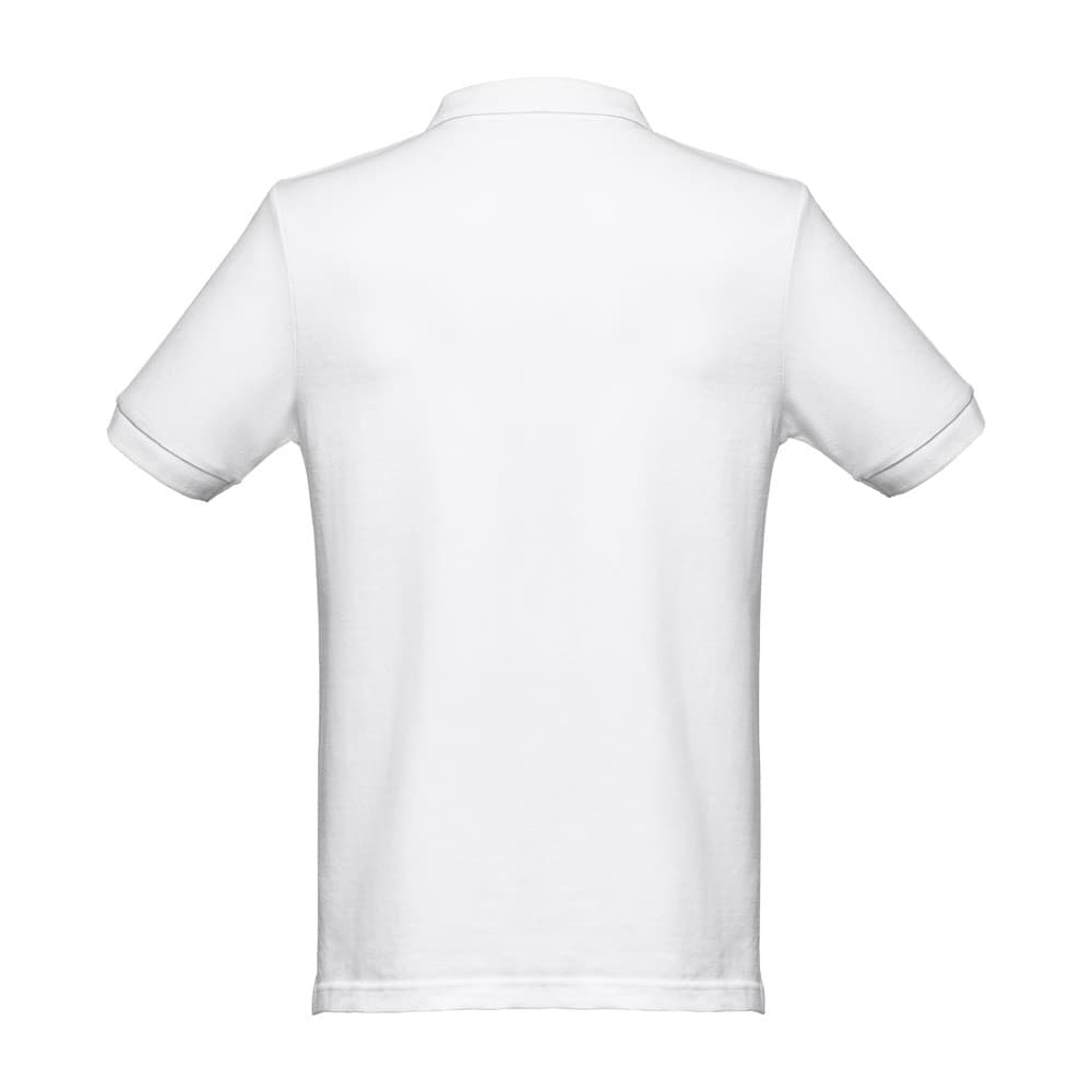 THC MONACO WH. Polo da uomo a maniche corte in cotone cardato - vista 3