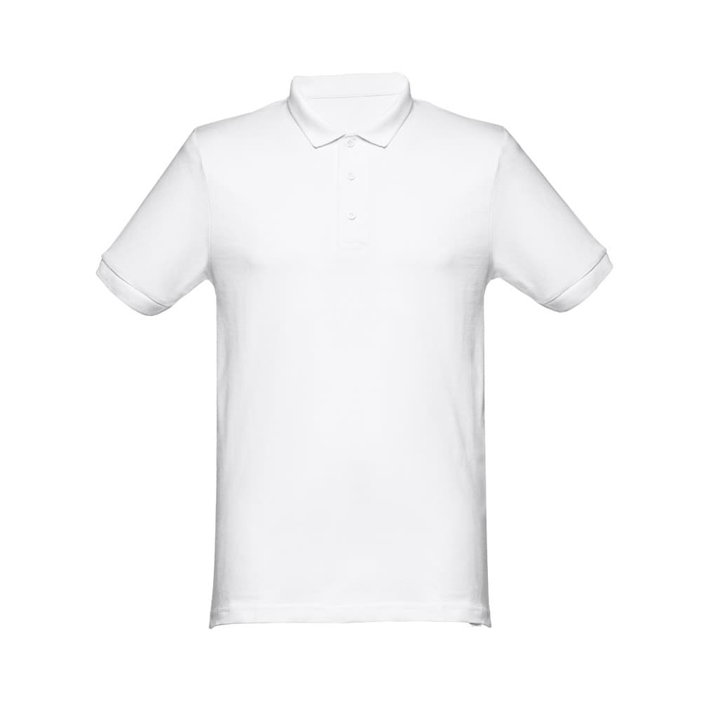 THC MONACO WH. Polo da uomo a maniche corte in cotone cardato - vista 1