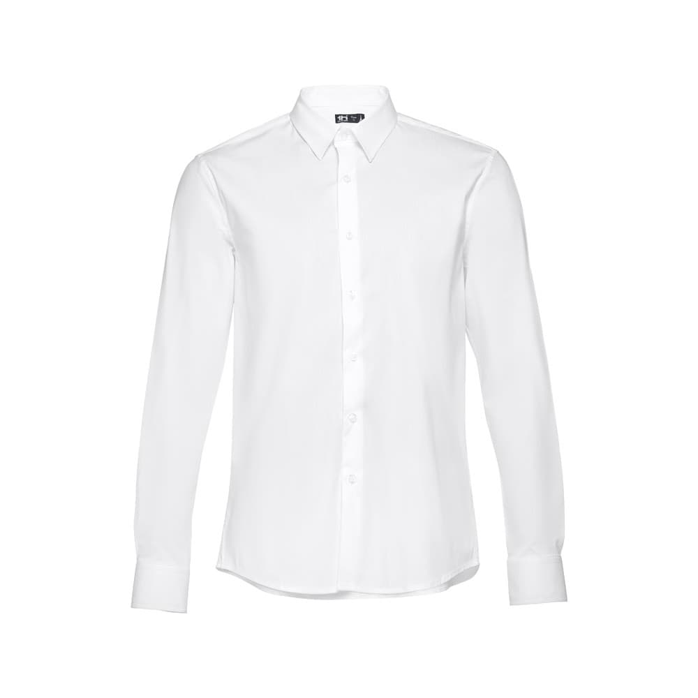 THC PARIS WH. Camicia da uomo in popeline a maniche lunghe. colore bianco - vista 1