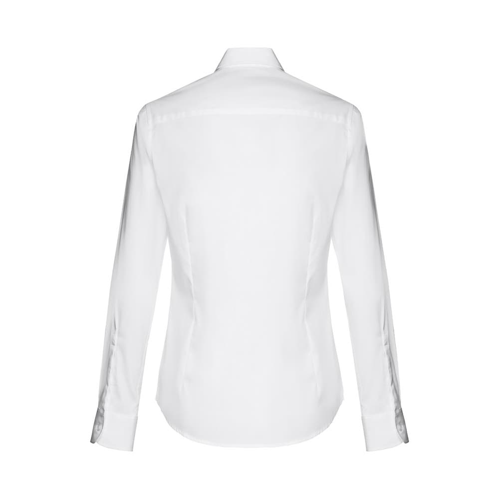 THC PARIS WOMEN WH. Camicia in popeline a maniche lunghe da donna. colore bianco - vista 3