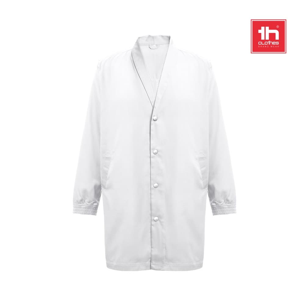 THC MINSK WH. Grembiule da lavoro in cotone e poliestere. Colore bianco - vista 5