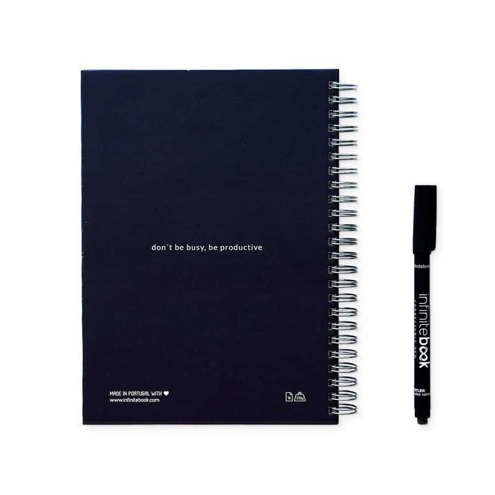STARTER KIT INFINITE PLANNER A5. Il set include un "Infinity Diary", un kit di pulizia, un pennarello e un porta pennarello - vista 3