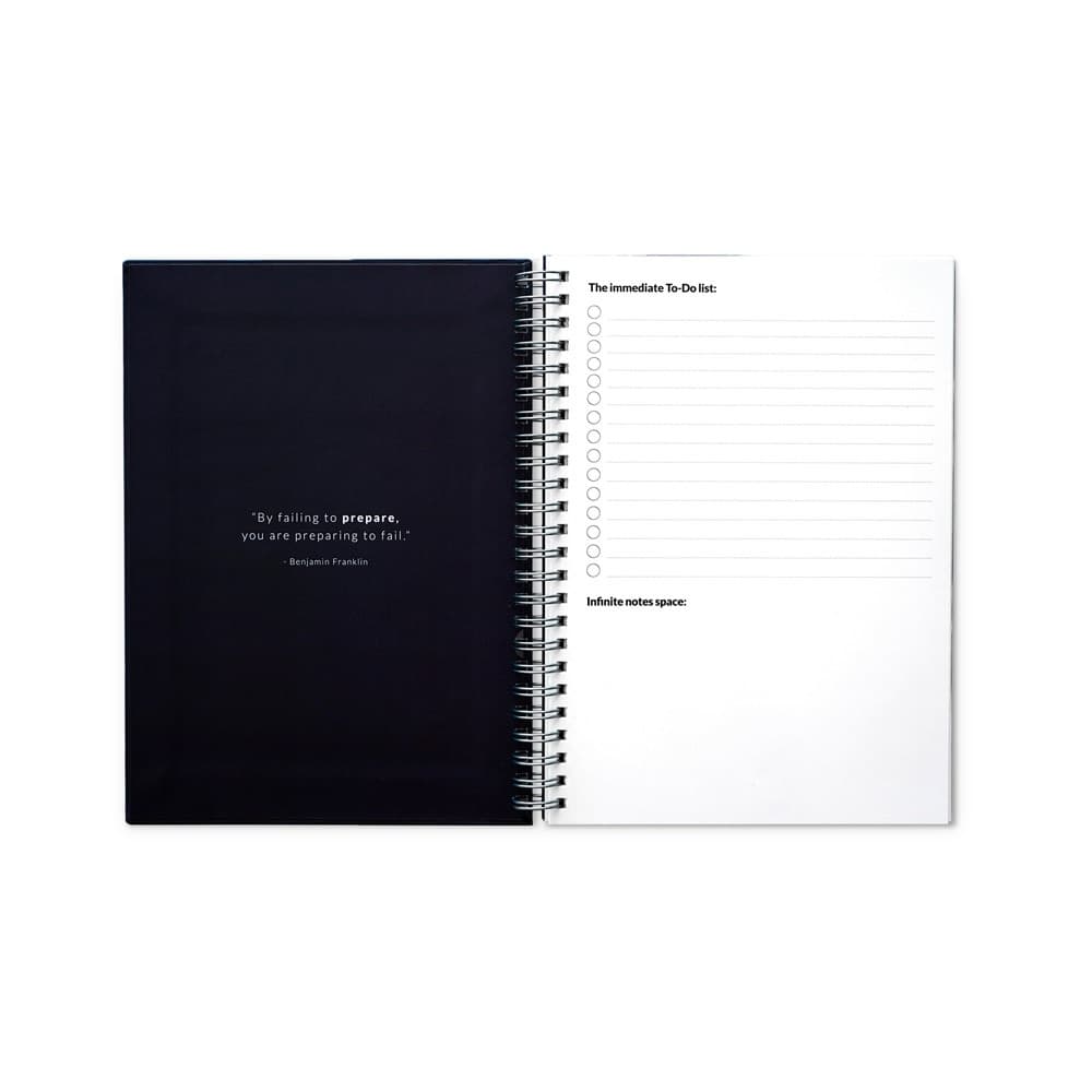 STARTER KIT INFINITE PLANNER A5. Il set include un "Infinity Diary", un kit di pulizia, un pennarello e un porta pennarello - vista 5