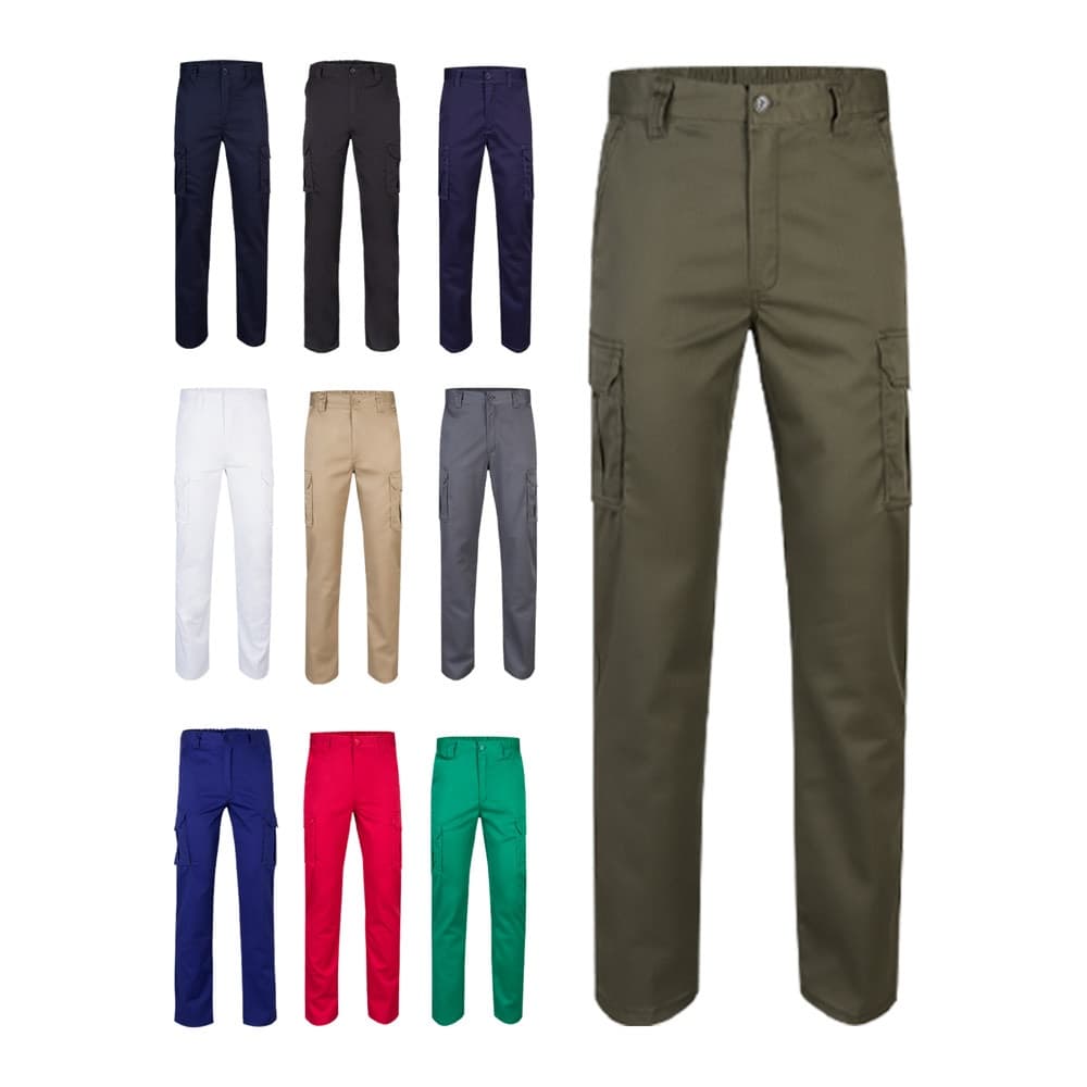 VL LUGH. Pantaloni elasticizzati con diverse tasche (240g/m²), in cotone (46%), EME (38%) e poliestere (16%) - vista 7