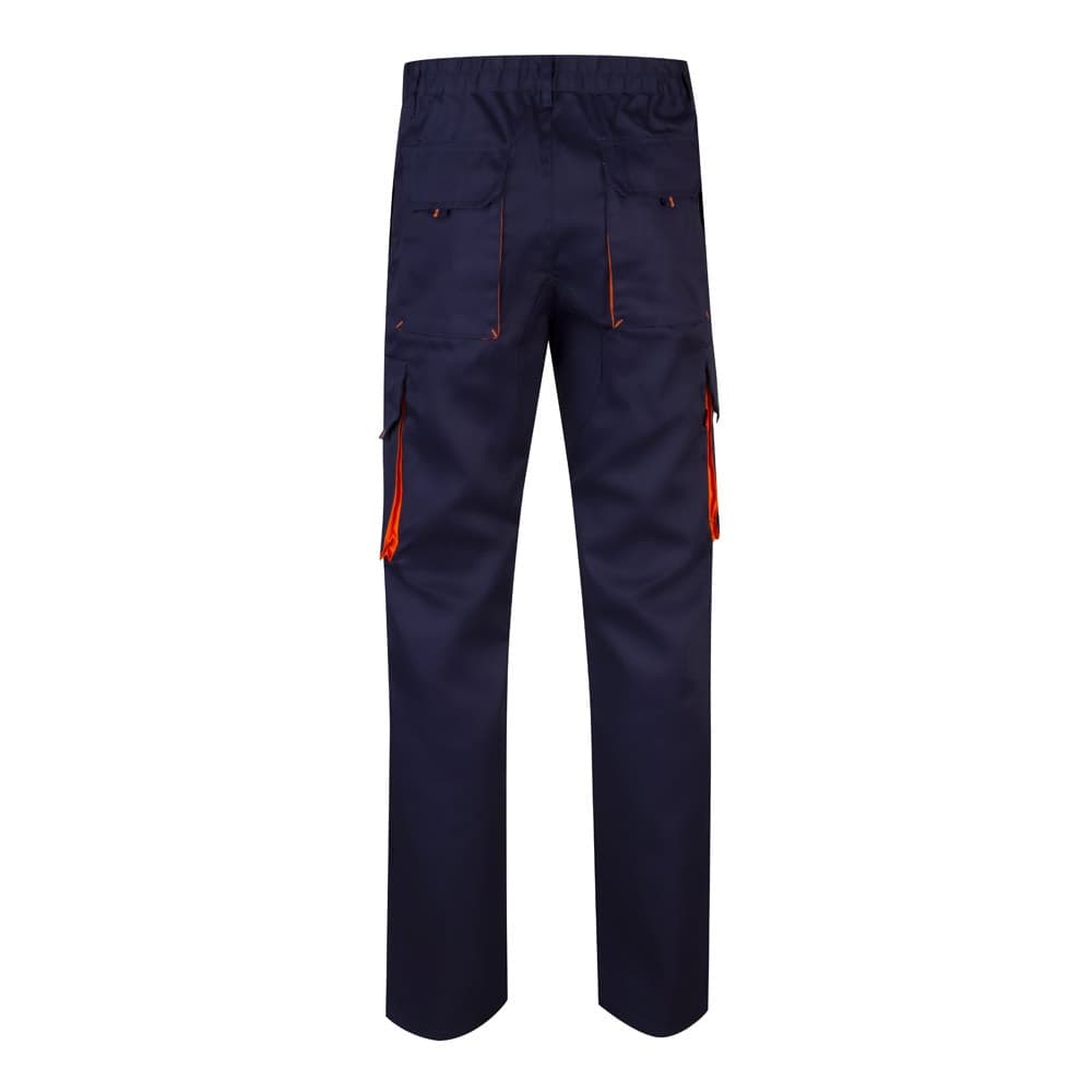 VL HYPNOS. Pantaloni in twill bicolore con diverse tasche (200g/m²), in cotone (35%) e poliestere (65%) - vista 2