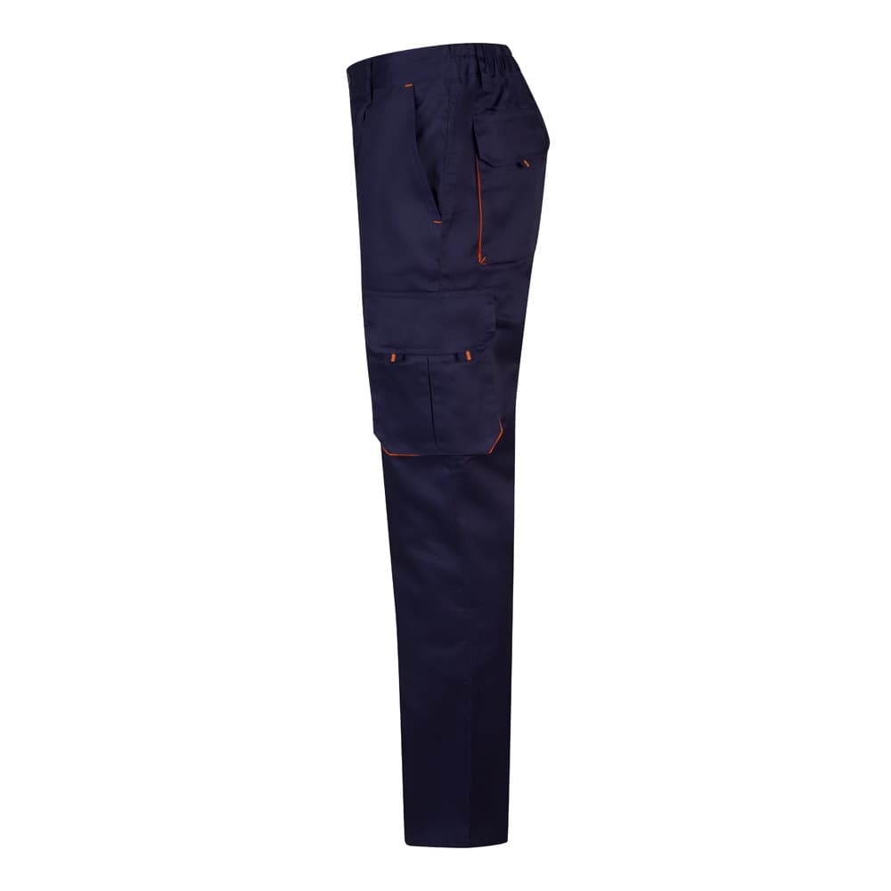 VL HYPNOS. Pantaloni in twill bicolore con diverse tasche (200g/m²), in cotone (35%) e poliestere (65%) - vista 3