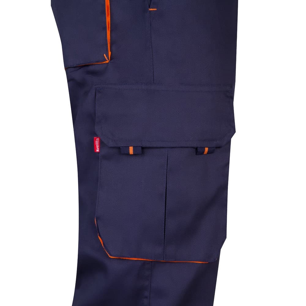 VL HYPNOS. Pantaloni in twill bicolore con diverse tasche (200g/m²), in cotone (35%) e poliestere (65%) - vista 5