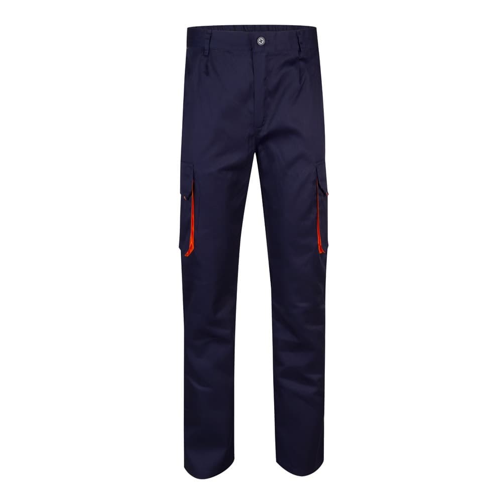VL HYPNOS. Pantaloni in twill bicolore con diverse tasche (200g/m²), in cotone (35%) e poliestere (65%) - vista 1