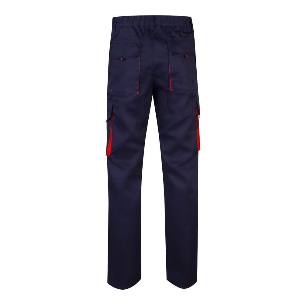 VL HYPNOS. Pantaloni in twill bicolore con diverse tasche (200g/m²), in cotone (35%) e poliestere (65%) - vista 2