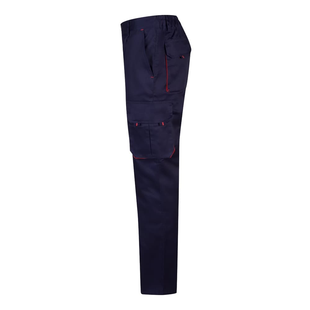 VL HYPNOS. Pantaloni in twill bicolore con diverse tasche (200g/m²), in cotone (35%) e poliestere (65%) - vista 3