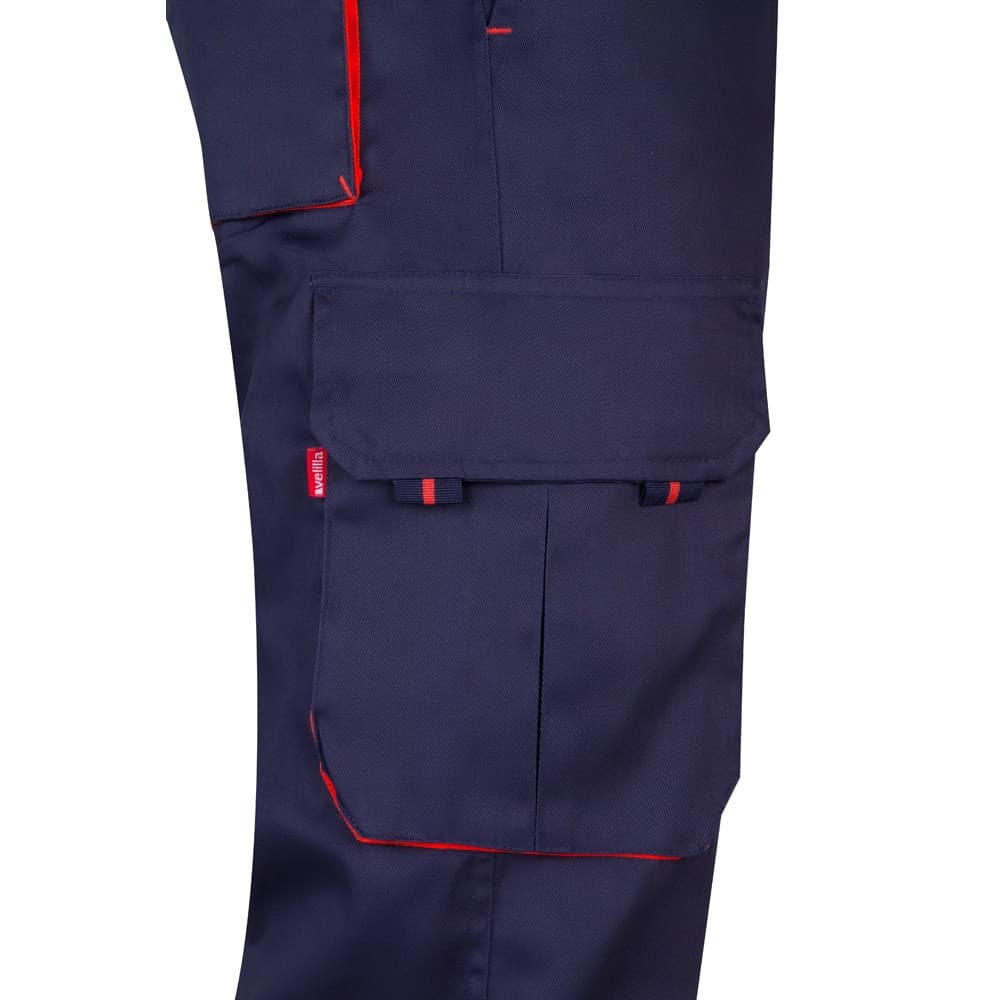 VL HYPNOS. Pantaloni in twill bicolore con diverse tasche (200g/m²), in cotone (35%) e poliestere (65%) - vista 5