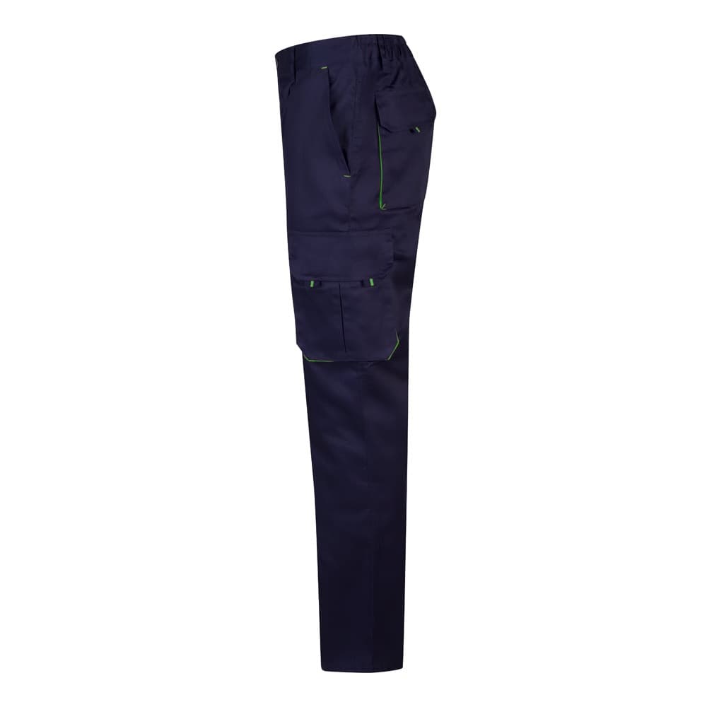 VL HYPNOS. Pantaloni in twill bicolore con diverse tasche (200g/m²), in cotone (35%) e poliestere (65%) - vista 3