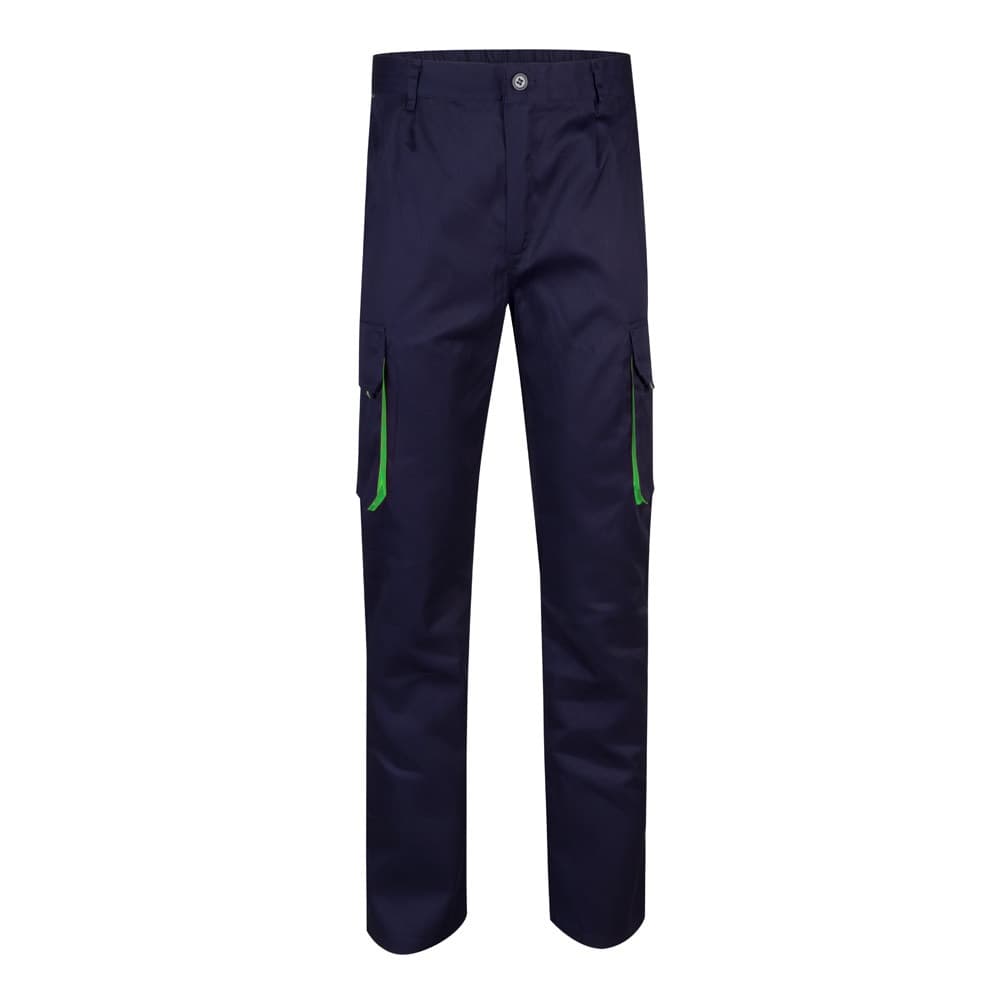 VL HYPNOS. Pantaloni in twill bicolore con diverse tasche (200g/m²), in cotone (35%) e poliestere (65%) - vista 1