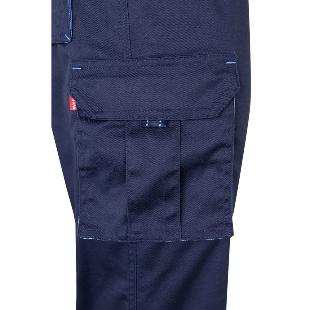VL HYPNOS. Pantaloni in twill bicolore con diverse tasche (200g/m²), in cotone (35%) e poliestere (65%) - vista 5