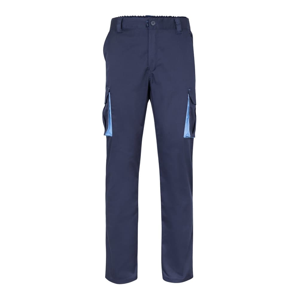 VL HYPNOS. Pantaloni in twill bicolore con diverse tasche (200g/m²), in cotone (35%) e poliestere (65%) - vista 1