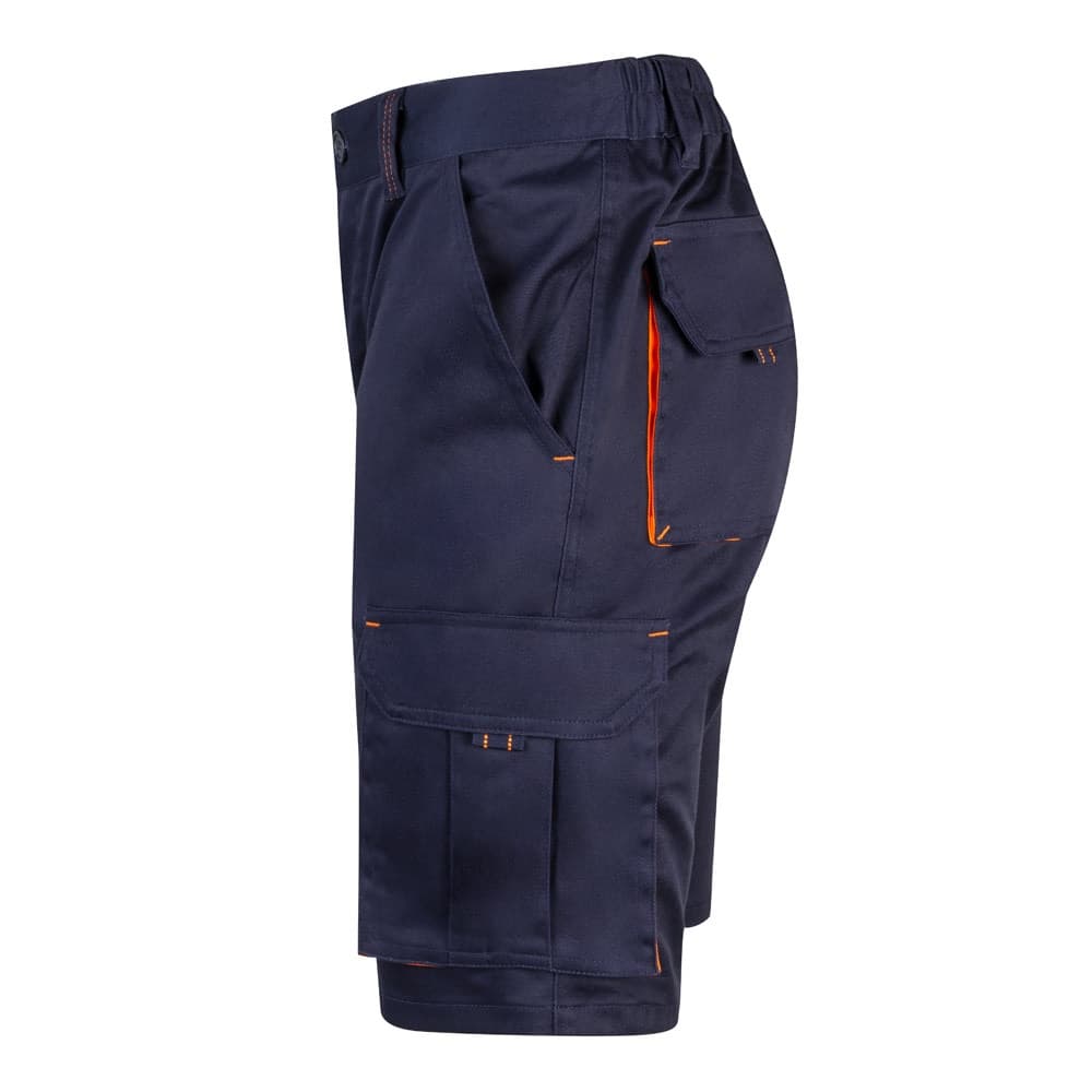 VL HEMERA. Bermuda bicolore elasticizzati con diverse tasche (240g/m²), in cotone (46%), EME (38%) e poliestere (16%) - vista 3