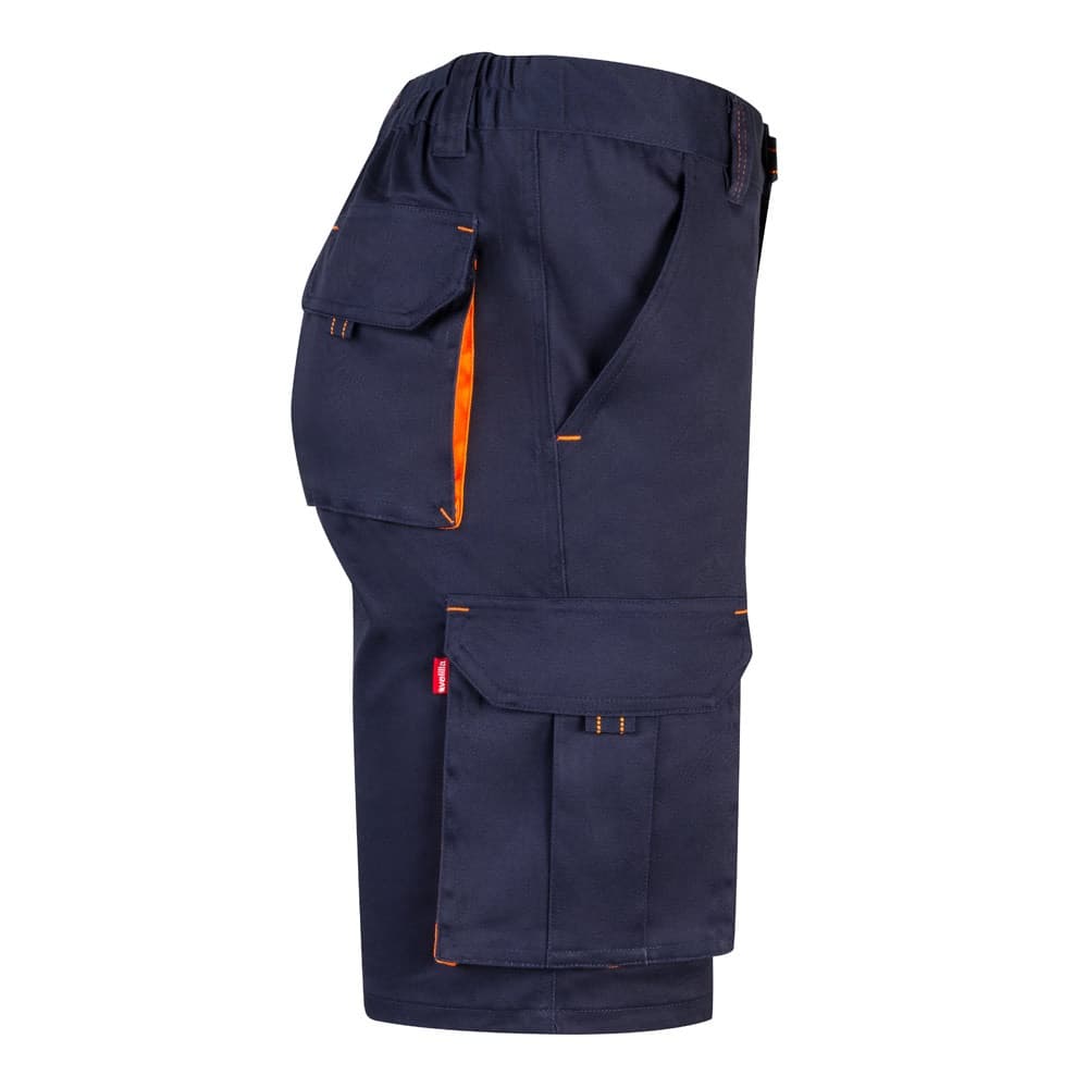 VL HEMERA. Bermuda bicolore elasticizzati con diverse tasche (240g/m²), in cotone (46%), EME (38%) e poliestere (16%) - vista 4