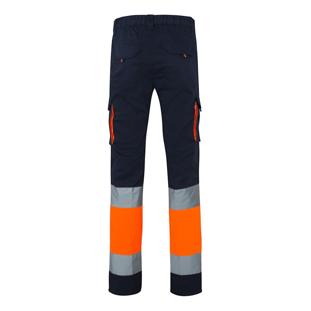 VL ZEUS LARGE. Pantaloni elasticizzati bicolore con diverse tasche (240g/m²), in cotone (46%), EME (38%) e poliestere (16%) - vista 2