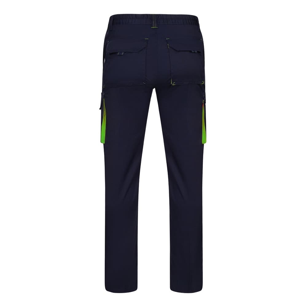 VL FIDES. Pantaloni elasticizzati bicolore con diverse tasche (240g/m²), in cotone (46%), EME (38%) e poliestere (16%) - vista 2