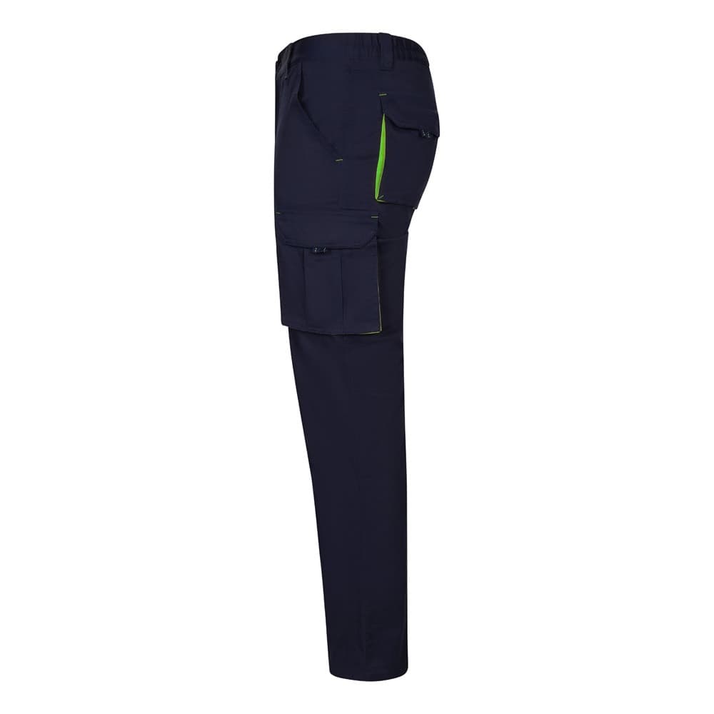 VL FIDES. Pantaloni elasticizzati bicolore con diverse tasche (240g/m²), in cotone (46%), EME (38%) e poliestere (16%) - vista 3
