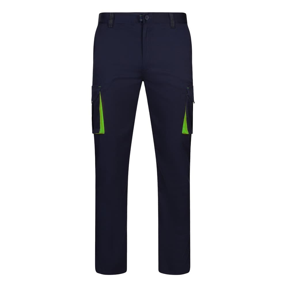 VL FIDES. Pantaloni elasticizzati bicolore con diverse tasche (240g/m²), in cotone (46%), EME (38%) e poliestere (16%) - vista 1