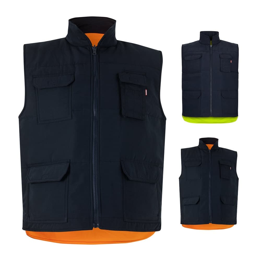 VL DIANA. Gilet imbottito (220g/m²), reversibile e con diverse tasche, in poliestere (100%), con chiusura a zip e tirante reversibile - vista 7