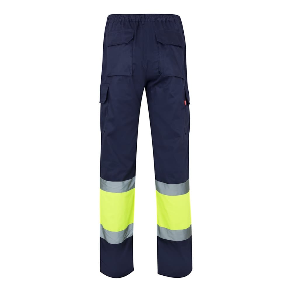 VL ATHENA. Pantaloni in twill bicolore, foderati, con diverse tasche, in cotone (20%) e poliestere (80%) - vista 2