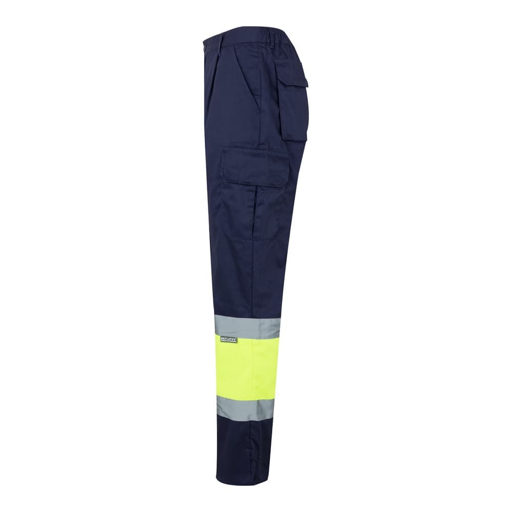 VL ATHENA. Pantaloni in twill bicolore, foderati, con diverse tasche, in cotone (20%) e poliestere (80%) - vista 3