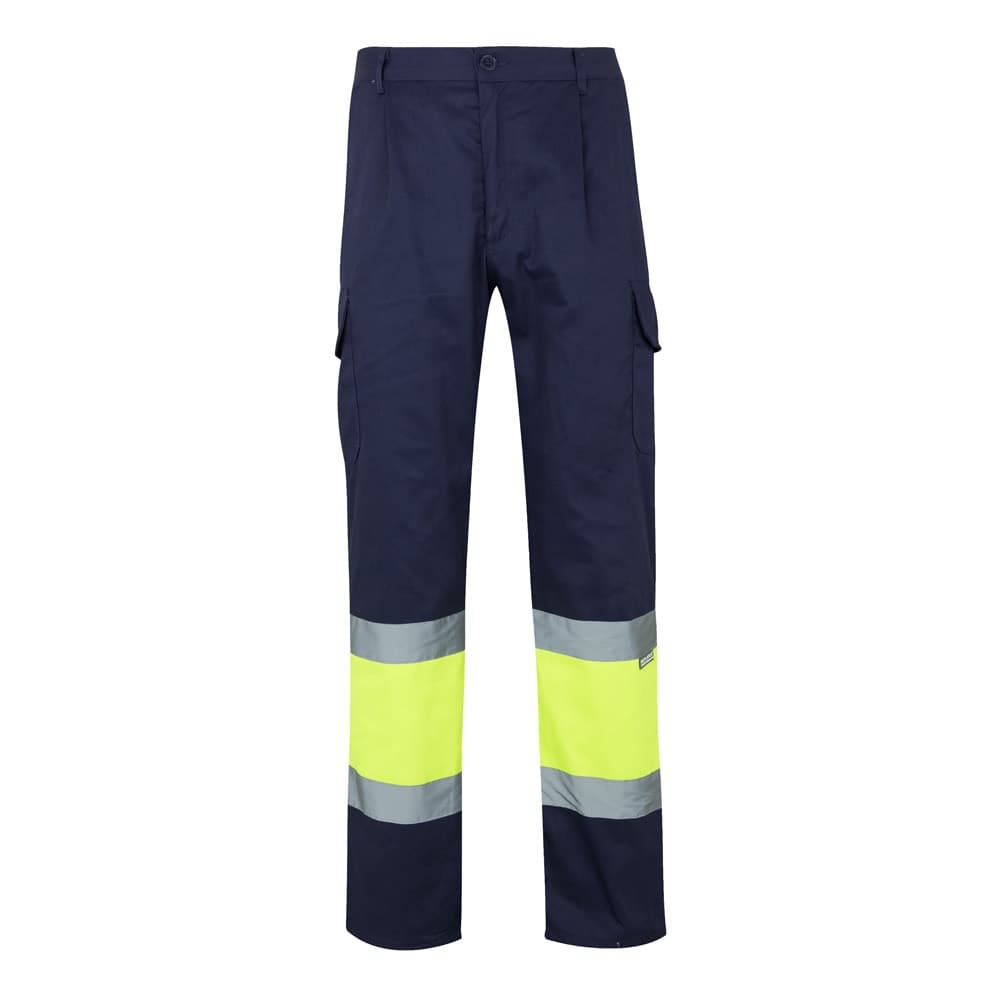 VL ATHENA. Pantaloni in twill bicolore, foderati, con diverse tasche, in cotone (20%) e poliestere (80%) - vista 1