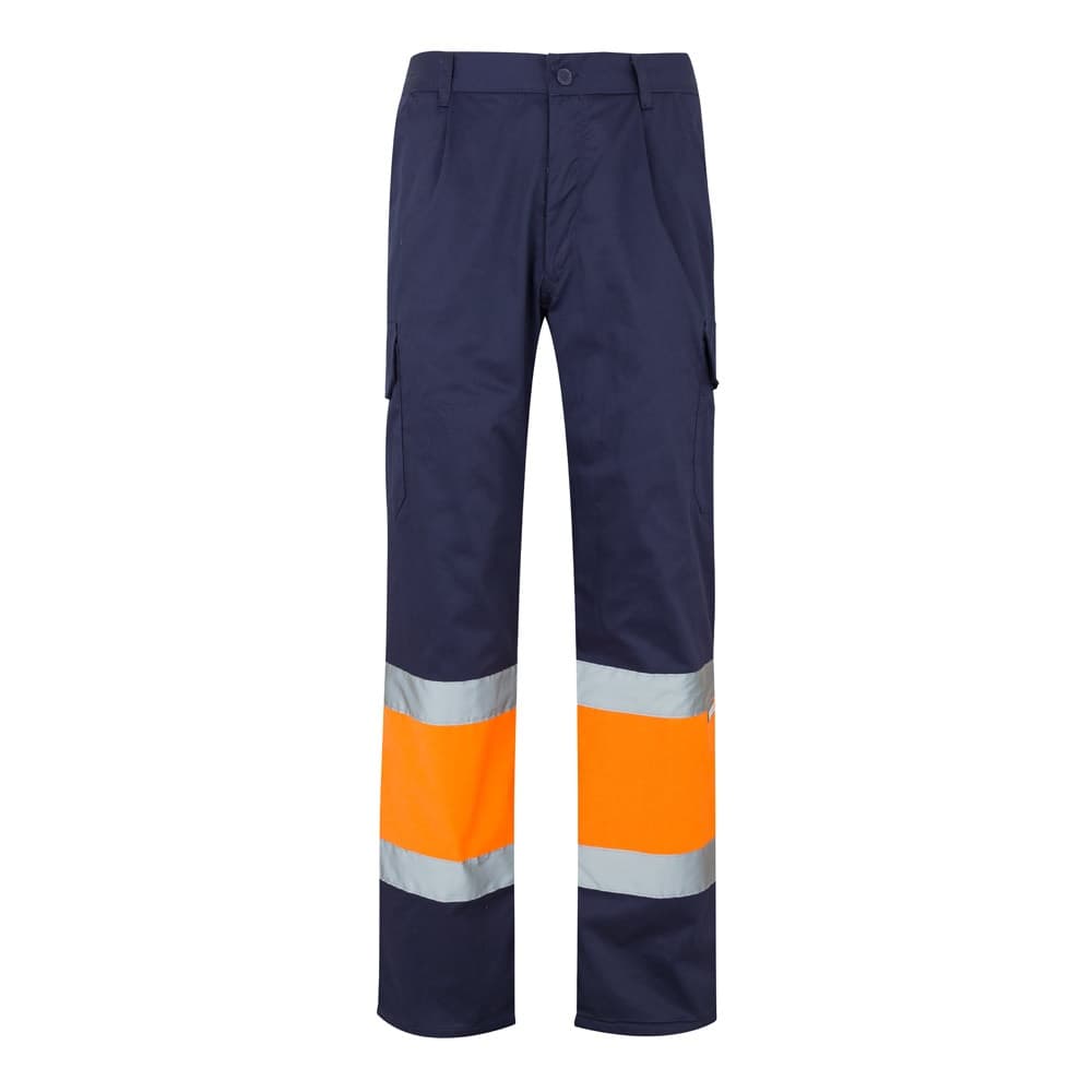 VL ATHENA. Pantaloni in twill bicolore, foderati, con diverse tasche, in cotone (20%) e poliestere (80%) - vista 1