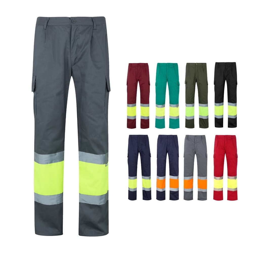 VL ATHENA. Pantaloni in twill bicolore, foderati, con diverse tasche, in cotone (20%) e poliestere (80%) - vista 7
