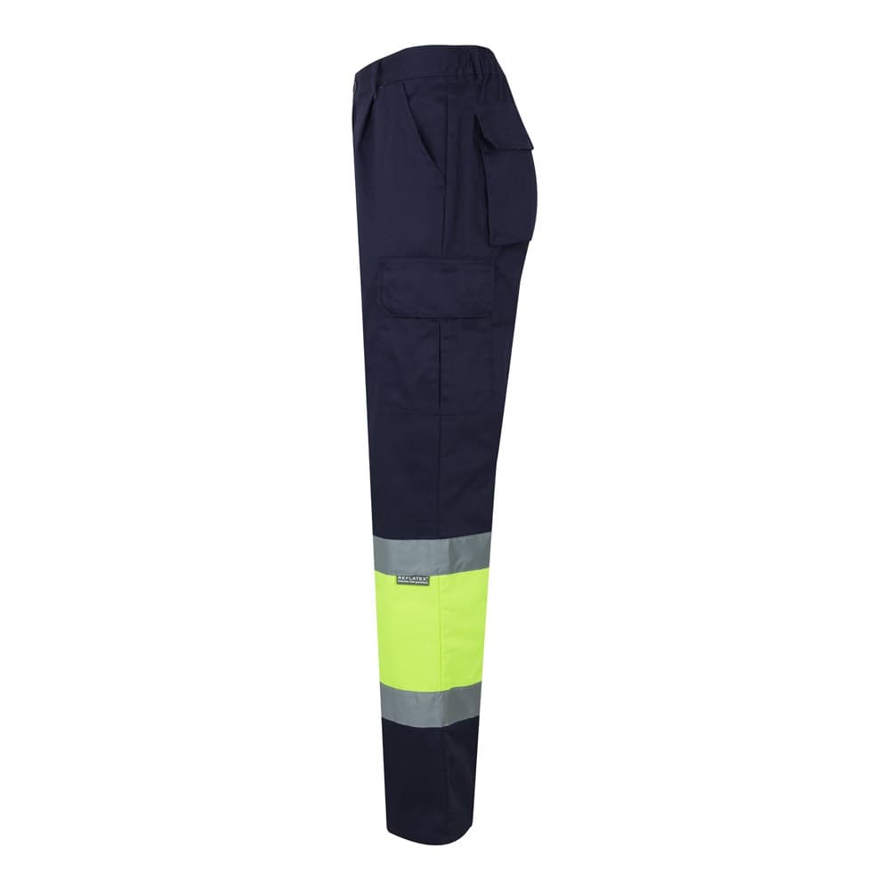 VL POSEIDON. Pantaloni in twill bicolore con diverse tasche (210g/m²), in cotone (20%) e poliestere (80%) - vista 3