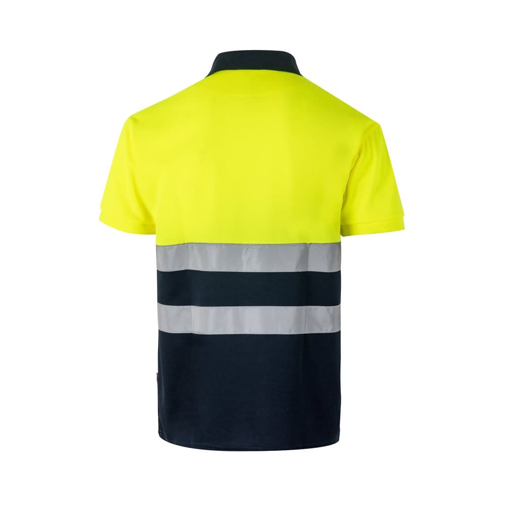 VL CUPID LARGE. Polo bicolore bird-eye (160g/m²) con maniche corte, in poliestere (100%) - vista 2