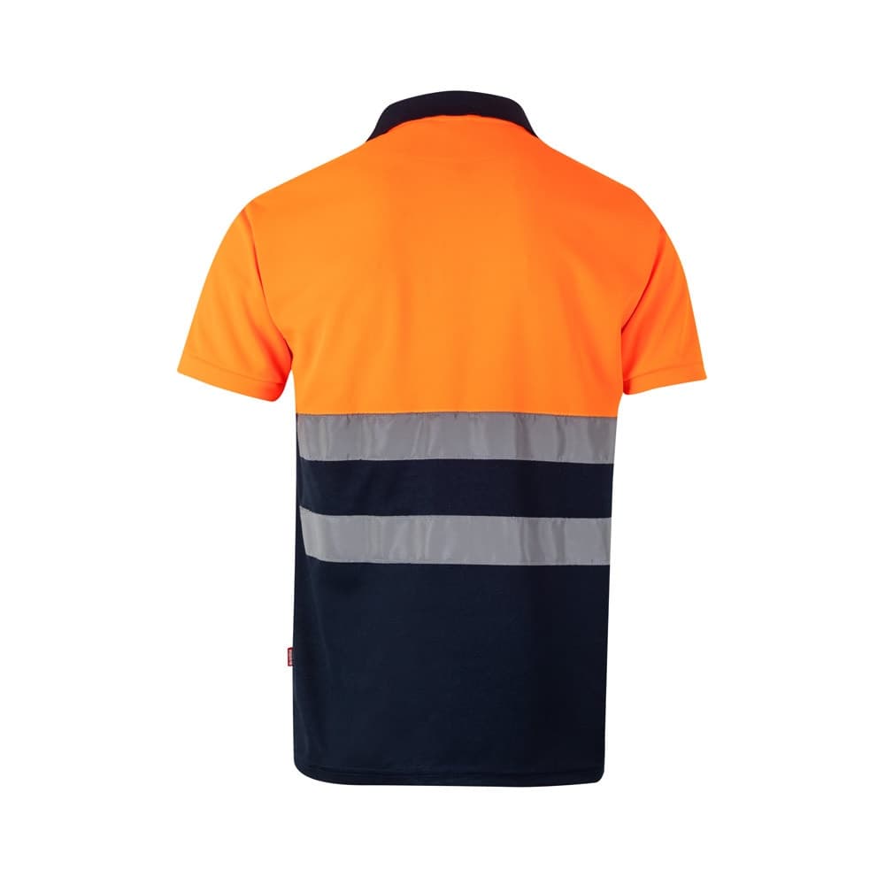 VL CUPID LARGE. Polo bicolore bird-eye (160g/m²) con maniche corte, in poliestere (100%) - vista 2