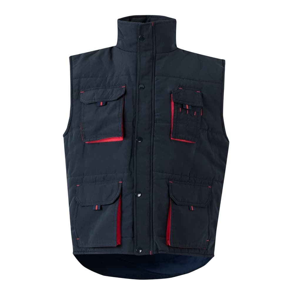 VL NERGAL. Gilet imbottito, bicolore e con diverse tasche (120g/m²), in poliestere (100%) - vista 1