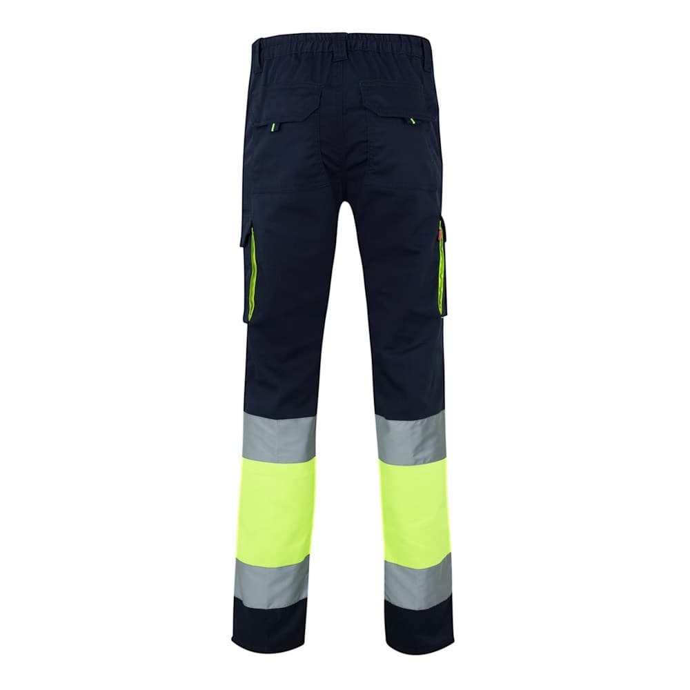 VL ZEUS. Pantaloni elasticizzati bicolore con diverse tasche (240g/m²), in cotone (46%), EME (38%) e poliestere (16%) - vista 2