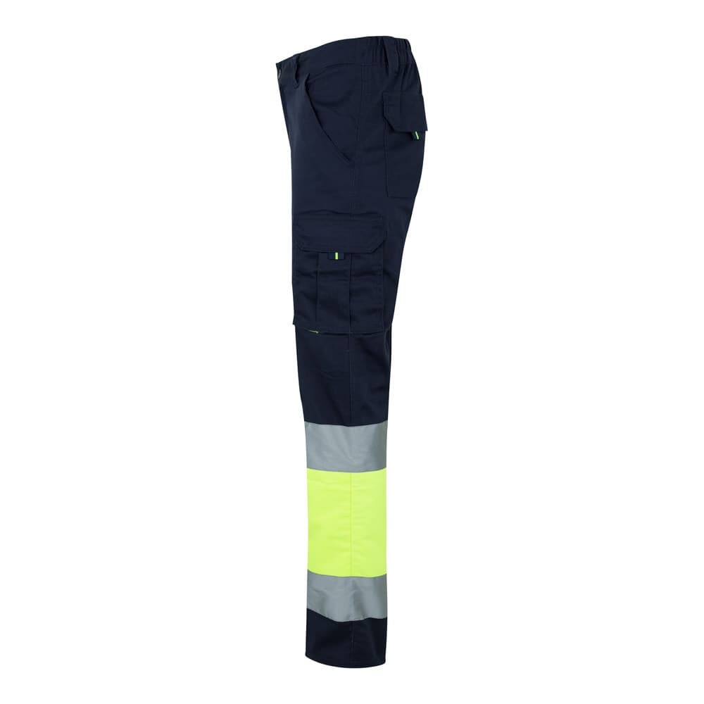 VL ZEUS. Pantaloni elasticizzati bicolore con diverse tasche (240g/m²), in cotone (46%), EME (38%) e poliestere (16%) - vista 3