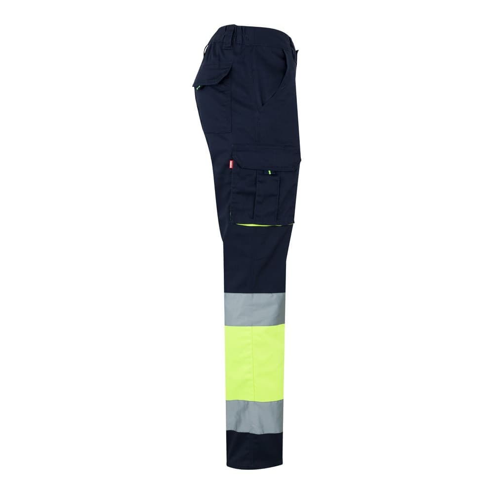 VL ZEUS. Pantaloni elasticizzati bicolore con diverse tasche (240g/m²), in cotone (46%), EME (38%) e poliestere (16%) - vista 4
