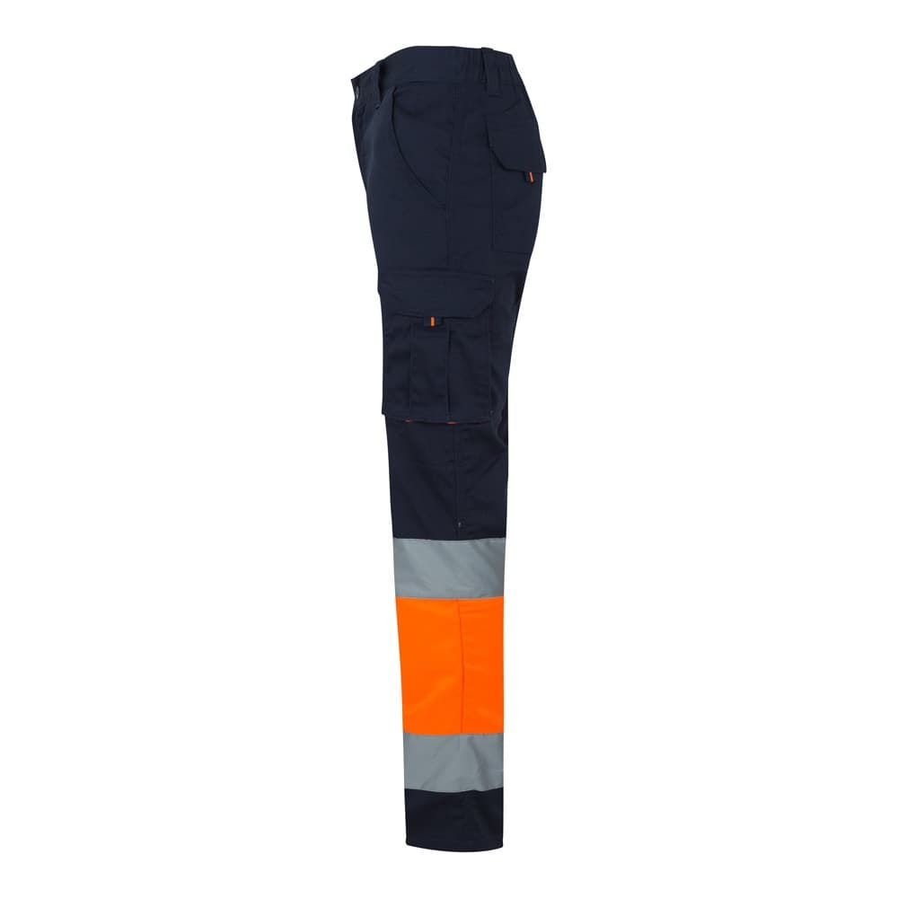 VL ZEUS. Pantaloni elasticizzati bicolore con diverse tasche (240g/m²), in cotone (46%), EME (38%) e poliestere (16%) - vista 3